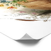 Waterverf Wildbloemen mandje Poster (Hoek)