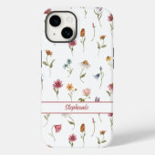 Waterverf Wildbloemen Meisje Floral Case-Mate iPhone Case (Achterkant)