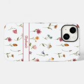 Waterverf Wildbloemen Meisje Floral Case-Mate iPhone Case (Achterkant (horizontaal))
