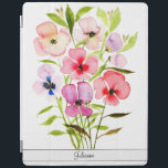 Waterverf Wildbloemen met Naam iPad Cover<br><div class="desc">Deze prachtige iPad hoes is voorzien van een handbeschilderd boeket van waterverf wilde bloemen. De kleurrijke tinten zijn rood,  roze,  paarse,  blauw,  groen,  perzik en een verscheidenheid aan andere tinten. Het  vrouwelijke ontwerp is perfect voor elke vrouw,  en haar naam is aan de onderkant in elegant schrift.</div>
