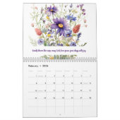 Waterverf Wildbloemen met Religieuze Inspiraties Kalender (Feb 2026)