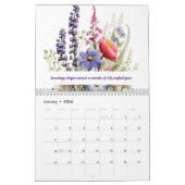 Waterverf Wildbloemen met Religieuze Inspiraties Kalender (Jan 2026)