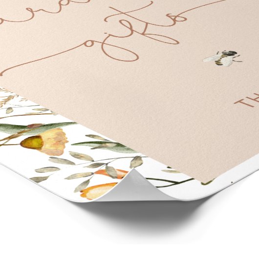 Waterverf Wildbloemen Moderne Kaarten en geschenke Poster (Hoek)