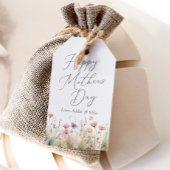Waterverf Wildbloemen Moederdag Cadeaulabel