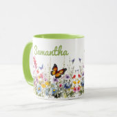 Waterverf Wildbloemen Mok (Voorkant links)