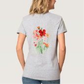 Waterverf Wildbloemen op T-shirt (Achterkant)