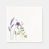 Waterverf Wildbloemen paarse blauw zomergevoel Servet (Voorkant)