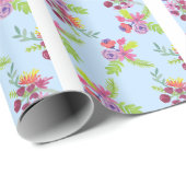 Waterverf Wildbloemen PatroonLeggings Cadeaupapier (Rol Hoek)