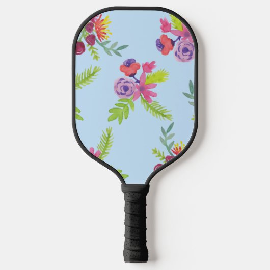 Waterverf Wildbloemen Patroonpatronen Leggings Wra Pickleball Paddle (Voorkant)