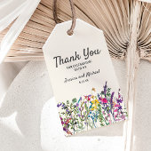 Waterverf Wildbloemen Ram Wedding Cadeaulabel