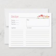 Waterverf Wildbloemen Recept Kaart