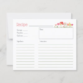 Waterverf Wildbloemen Recept Kaart