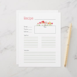 Waterverf Wildbloemen Recept Kaart