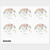 Waterverf Wildbloemen Ronde Sticker (Vel)