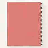 Waterverf Wildbloemen Rozen Zwart Roze Monogram Notitieboek (Achterkant)