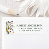 Waterverf Wildbloemen Sage Groen retouradres Etiket (Insitu)