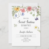 Waterverf Wildbloemen Save The Date (Voorkant)
