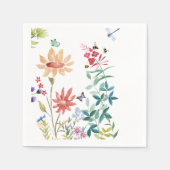 Waterverf Wildbloemen Servet (Voorkant)