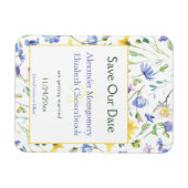 Waterverf Wildbloemen Sla de datum op Magneet (Horizontaal)