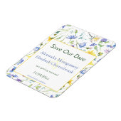 Waterverf Wildbloemen Sla de datum op Magneet (Linkerzijde)