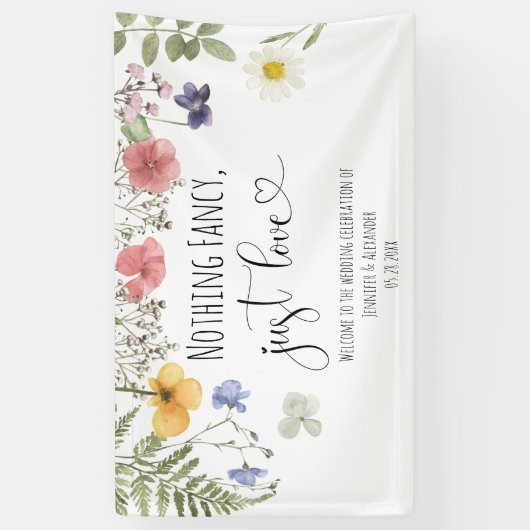 Waterverf Wildbloemen Spandoek (Verticaal)