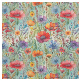 Waterverf Wildbloemen Stof