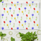 Waterverf Wildbloemen Theedoek (Gevouwen)