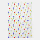 Waterverf Wildbloemen Theedoek (Verticaal)