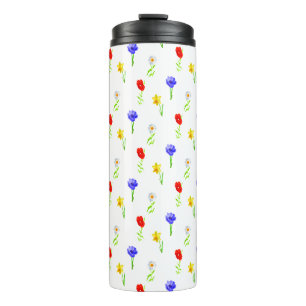 Waterverf Wildbloemen Thermosbeker