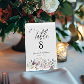 Waterverf Wildbloemen Trouwtafel nummer