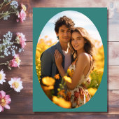 Waterverf Wildbloemen Tuin Foto Bruiloft Save The Date