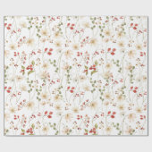 Waterverf wildbloemen, verpakkingspapier cadeaupapier (Vlak)