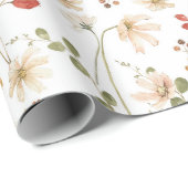 Waterverf wildbloemen, verpakkingspapier cadeaupapier (Rol Hoek)