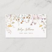 Waterverf wildbloemen visitekaartje (Voorkant)