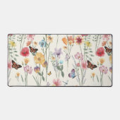 Waterverf Wildbloemen Voorjaars zomerweide Bureaumat (Voorkant)