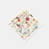 Waterverf Wildbloemen Voorjaars zomerweide Servet (Hoek)