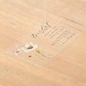 Waterverf Wildbloemen Vrijgezellenfeest Acryl Uitnodigingen (Laagn)