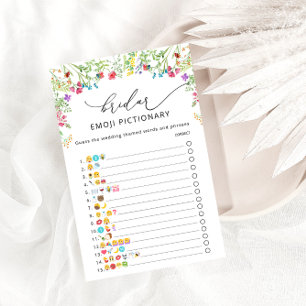 Waterverf Wildbloemen Vrijgezellenfeest Emoji Game