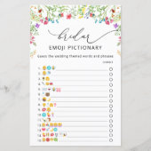 Waterverf Wildbloemen Vrijgezellenfeest Emoji Game (Voorkant)