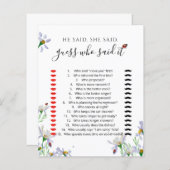 Waterverf Wildbloemen Vrijgezellenfeest Game (Voorkant / Achterkant)