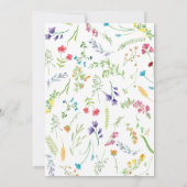 Waterverf Wildbloemen Vrijgezellenfeest Kaart (Achterkant)