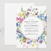 Waterverf Wildbloemen Vrijgezellenfeest Kaart (Voorkant / Achterkant)