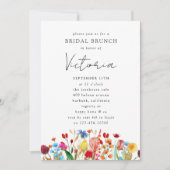 Waterverf Wildbloemen Vrijgezellenfeest Kaart (Voorkant)