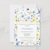 Waterverf Wildbloemen Vrijgezellenfeest Kaart (Voorkant)