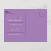 Waterverf Wildbloemen Vrijgezellenfeest lavender Uitnodiging Briefkaart (Achterkant)