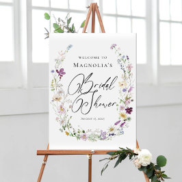 Waterverf Wildbloemen Vrijgezellenfeest Welkomstte Poster