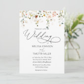 Waterverf Wildbloemen Weddenschap Kaart (Staand voorkant)