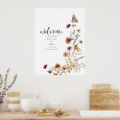 Waterverf Wildbloemen WelkomstPoster Poster (Keuken)
