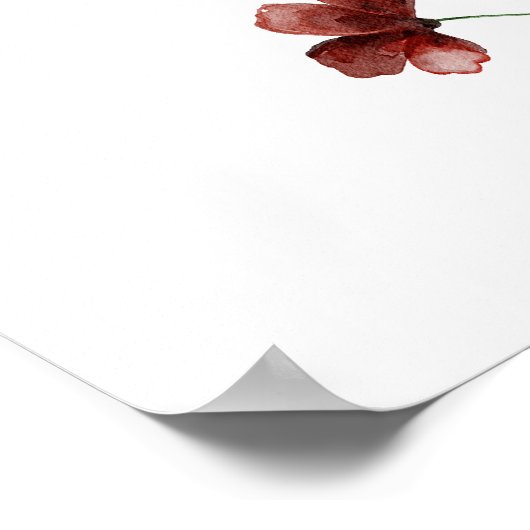 Waterverf Wildbloemen WelkomstPoster Poster (Hoek)