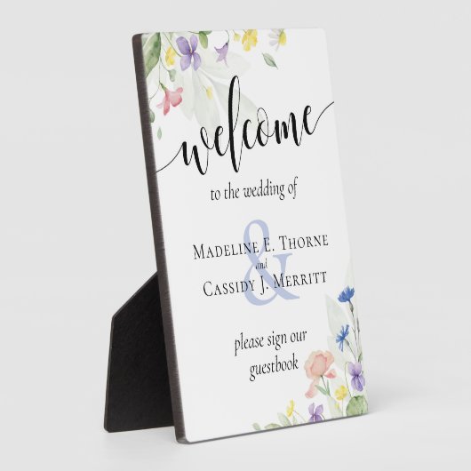 Waterverf Wildbloemen Welkomstwedstrijdboek Fotoplaat (Zijkant)